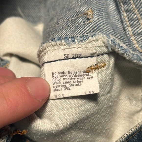 Vintage 70s Levi's 646 Flared Bootcut Jeans Mens 28 x 29 Orange Tab Faded - Picture 4 of 7